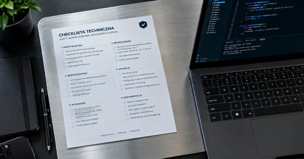 Praktyczna checklista weryfikująca wdrożenie logów, limitów i architektury dla asystenta z systemami ERP